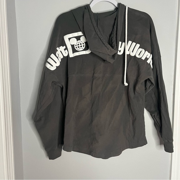 Disney World Hooded Spirit Jersey Adult Small Disney Parks Grey FLAWED. - Picture 4 of 7